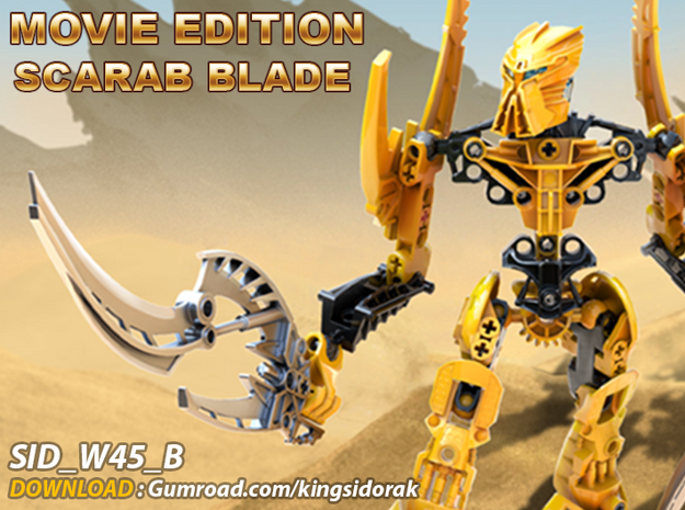 SID_W45_B Movie Edition Scarab Sword FOR Bionicle in Yellow Processed Versatile Plastic