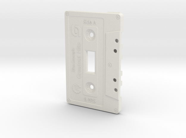 Cassette Light Switch Plate in White Natural Versatile Plastic