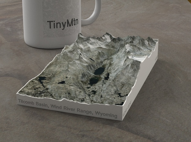 Titcomb Valley, Wyoming, USA, 1:50000 in Natural Full Color Sandstone