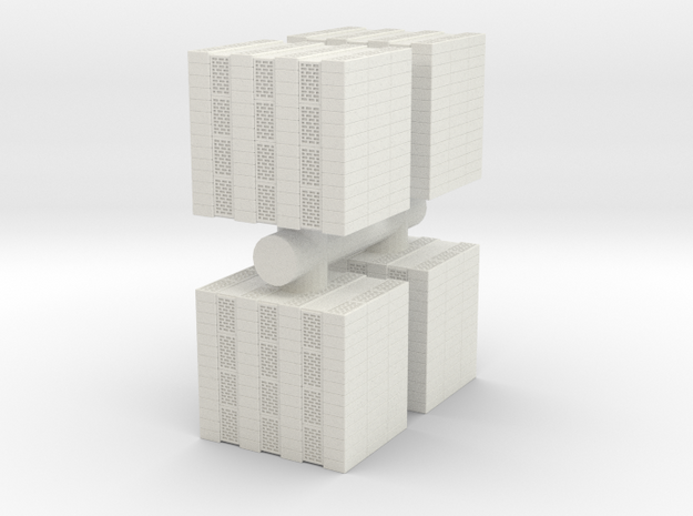 Concrete Bricks Pile (x4) 1/87 in White Natural Versatile Plastic