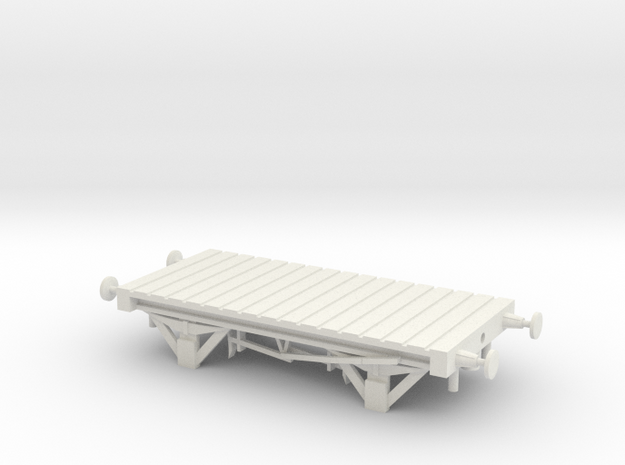 Small Flatbed Bachmann in White Natural Versatile Plastic