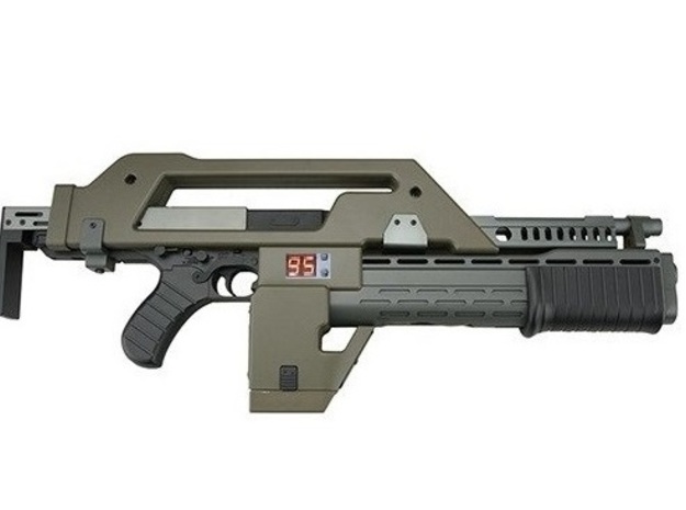 M41A Aliens Pulse Rifle 28mm in Tan Fine Detail Plastic
