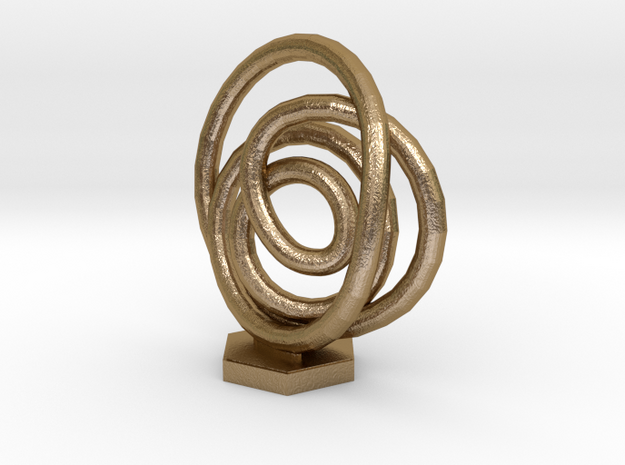 Spiral Knot in Polished Gold Steel