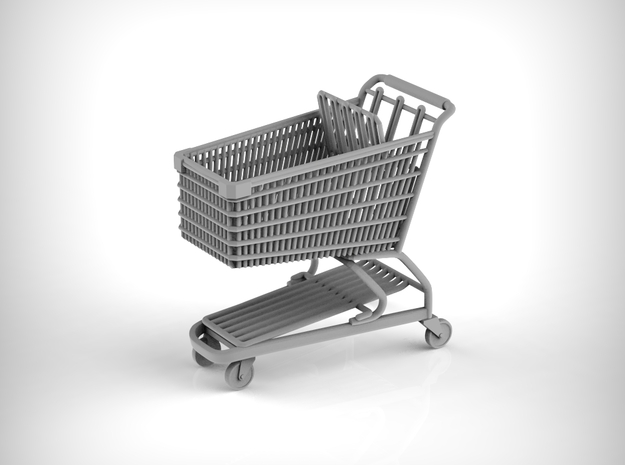 Shopping cart in 1:35 scale. in Tan Fine Detail Plastic