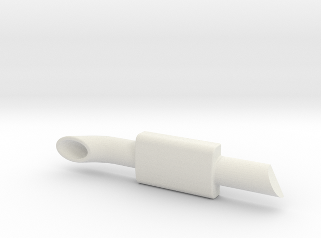 Right tail pipe for AMC Gremlin Drag Build in White Natural Versatile Plastic