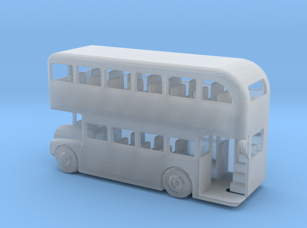 N Scale Double Decker Bus in Tan Fine Detail Plastic