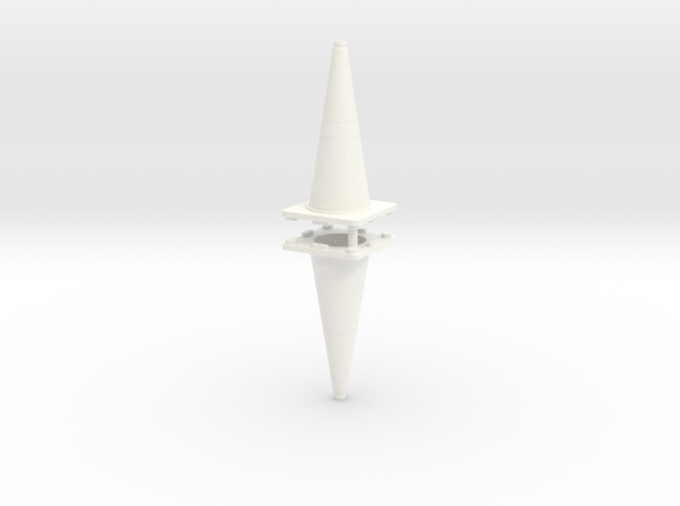 traffic cones 1/12 x2 in White Processed Versatile Plastic
