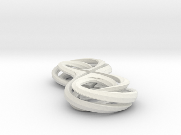 Bi Level Mobius in White Natural Versatile Plastic