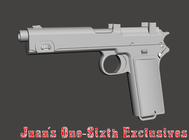 Austrian Army Steyr Hahn 1912 Pistol in Tan Fine Detail Plastic