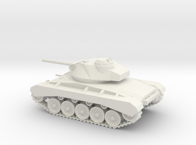 1/48 Scale M24 Chaffee Tank in White Natural Versatile Plastic