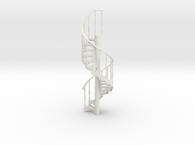s-16-spiral-stairs-17-step-rh-2a in White Natural Versatile Plastic