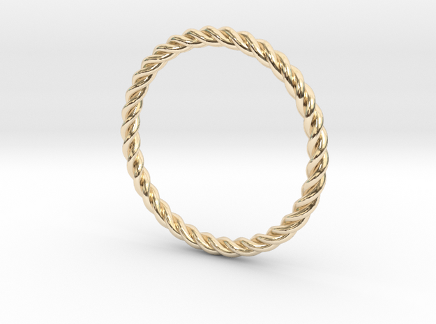 Twist Ring in 14k Gold Plated Brass: 5.75 / 50.875