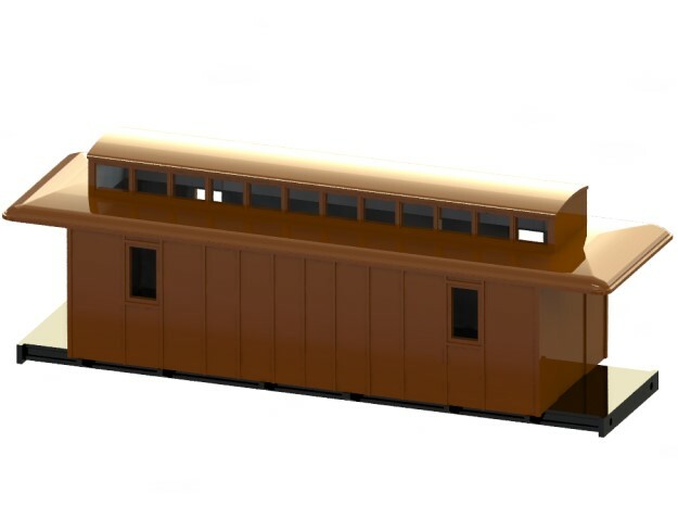 D3 - Swedish mail wagon in Smooth Fine Detail Plastic
