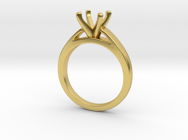 1.5ct solitaire in Polished Brass