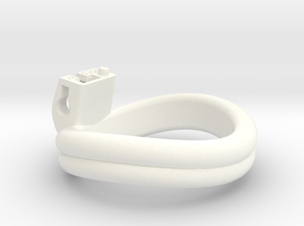 Cherry Keeper Ring - 53x50mm Double -12° (~51.5mm) in White Processed Versatile Plastic