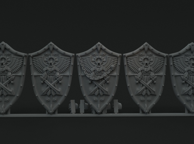 5-10x Gloomy Angels Veteran Shields in Tan Fine Detail Plastic: Small