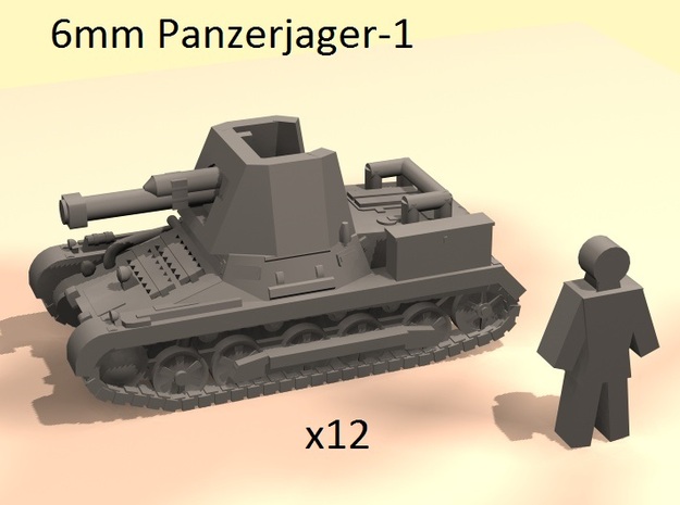 6mm Panzerjager-1  in Tan Fine Detail Plastic