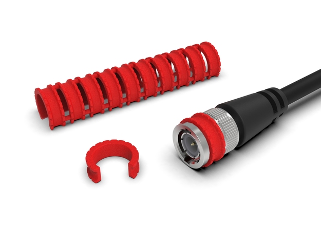 BNC Connector Color Code Bands (Set of 10) in Red Processed Versatile Plastic
