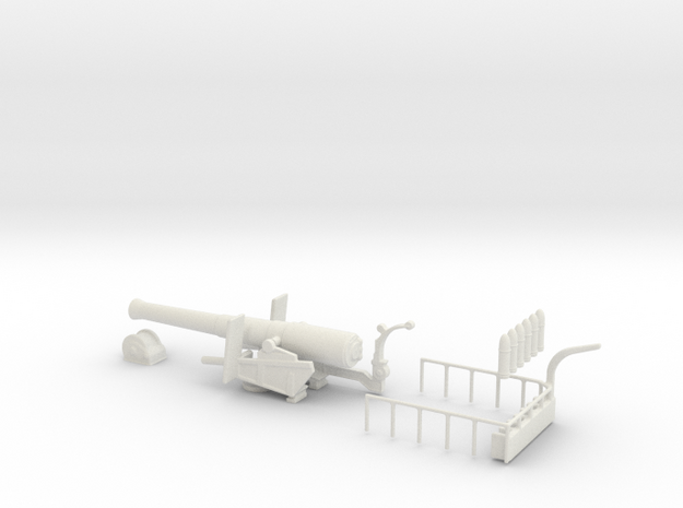  bl 9.2 inch gun 1/76 model kit oo rail railway in White Natural Versatile Plastic
