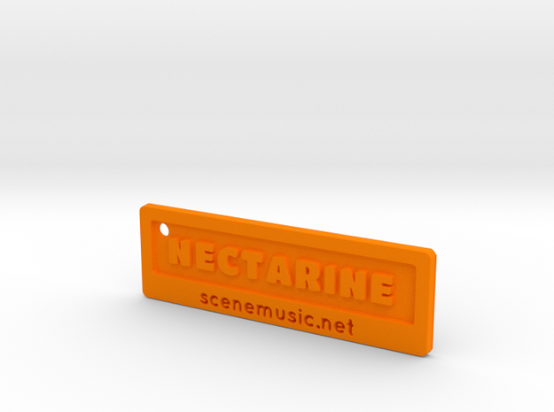 Nectarine Key Fob Plastic Too in Orange Processed Versatile Plastic