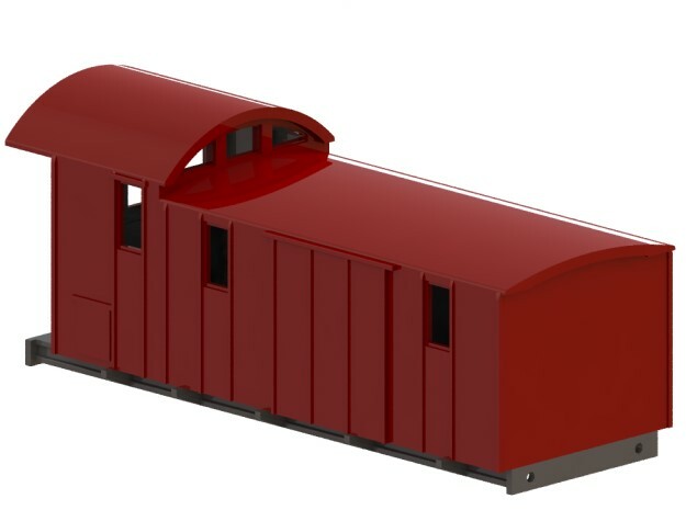 F1 - Swedish luggage wagon in Smooth Fine Detail Plastic