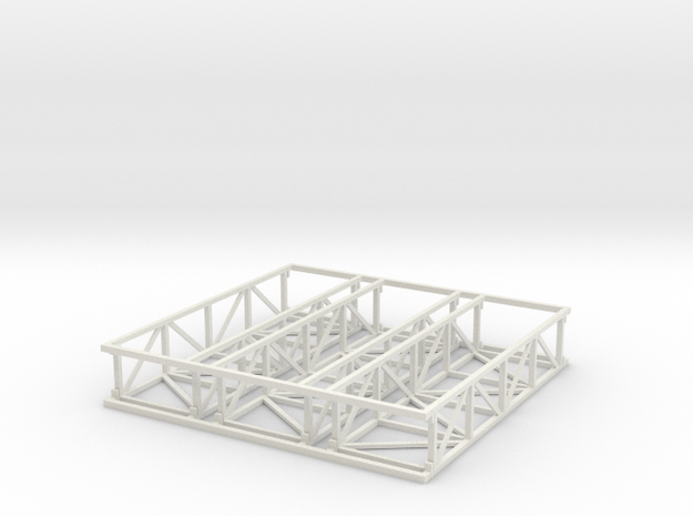 'S Scale' - 20' Conveyor Bridge Section in White Natural Versatile Plastic