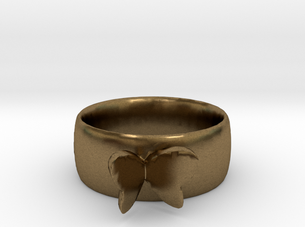 Butterfly Ring in Natural Bronze