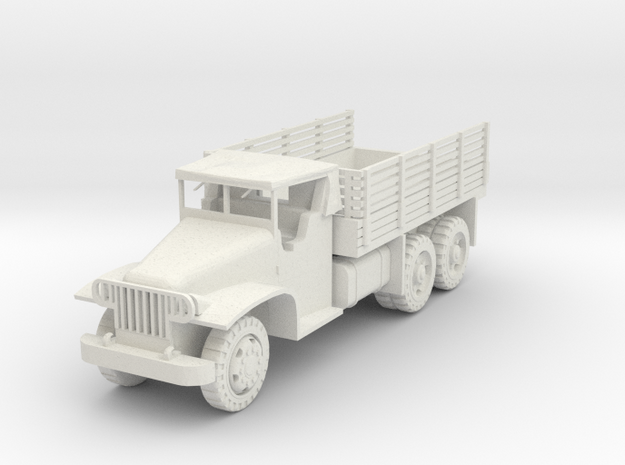 S Scale Stake Bed Truck in White Natural Versatile Plastic
