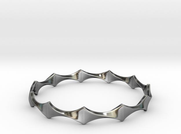 Twisted Wave Bracelet_B in Antique Silver: Small