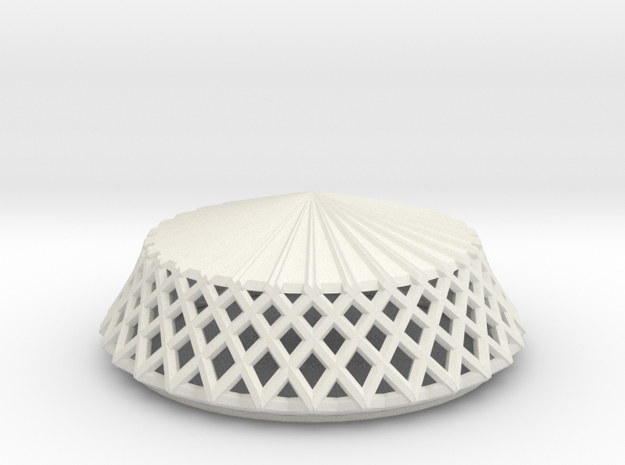 Woven Rain Hat for ModiBot in White Natural Versatile Plastic