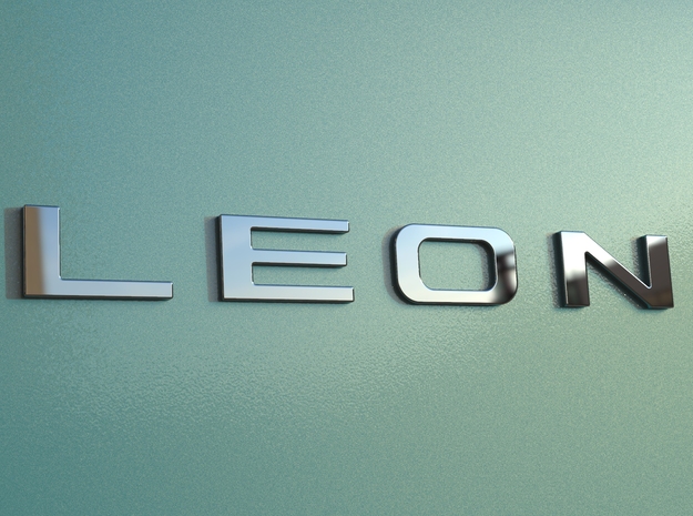 Seat Leon Logo Text Letters - Original OEM Size in White Natural Versatile Plastic