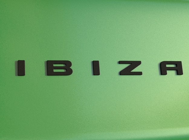 Seat Ibiza Logo Text Letters - Original OEM Size in White Natural Versatile Plastic