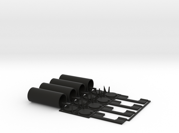 TankTainer2 - Set of 4 - Zscale in Black Natural Versatile Plastic