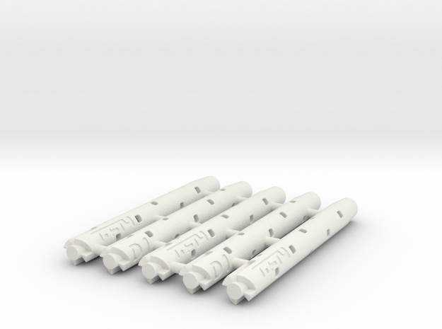 Adapter: 77.5mm G2 Type to D1 Mini (x5) in White Natural Versatile Plastic