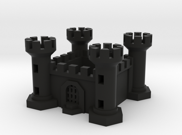 Stronghold, Castle in Black Natural Versatile Plastic