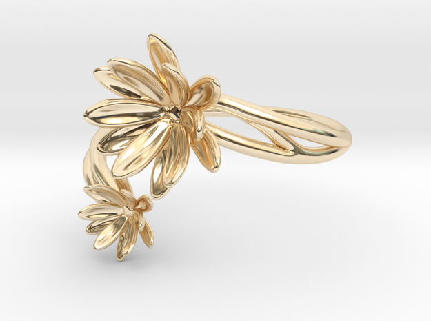Waterlily Ring Size 8--18.2mm in 14K Yellow Gold