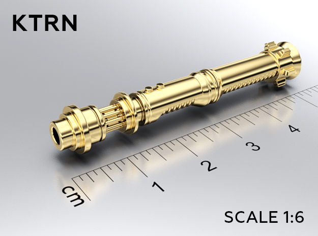 KTRN keychain in Natural Brass: Medium