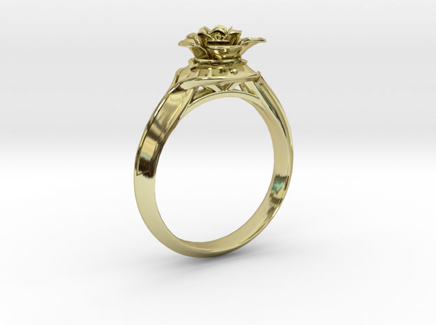 Flower Ring 43 (Contact to Add Stones) in 18K Yellow Gold