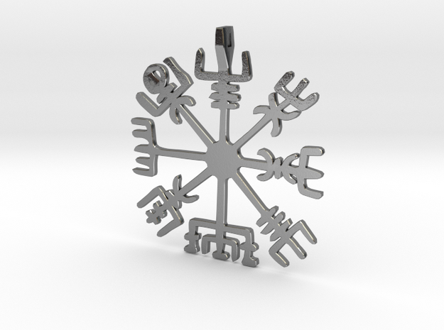 Vegvisir Sterling Silver, Plated Brass, 14k Gold in Polished Silver