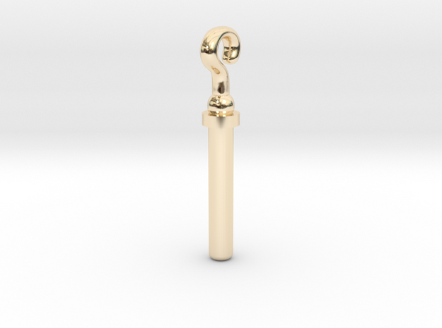 Riddler Cane for minifigs in 14k Gold Plated Brass