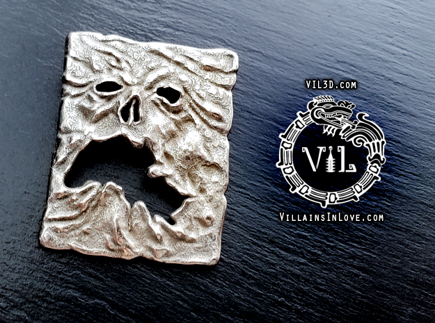 NECRONOMICON Evil Dead 2 Pendant ⛧ VIL ⛧ in Polished Bronzed-Silver Steel: Small