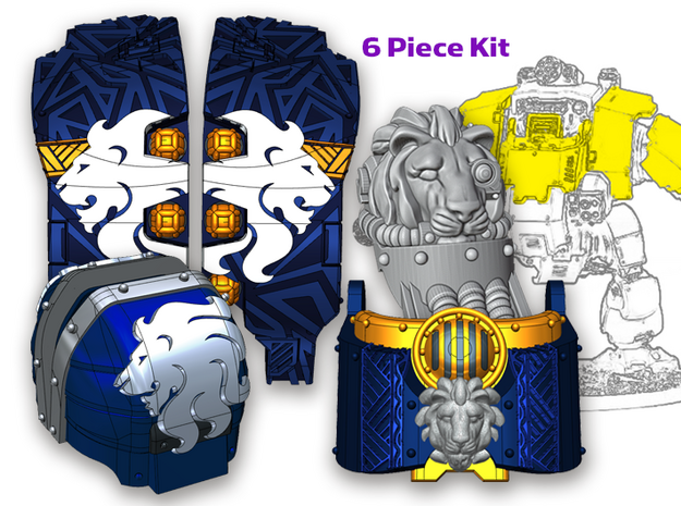 Tribal Lion: Full Atlas Pattern Kit (1) in Tan Fine Detail Plastic