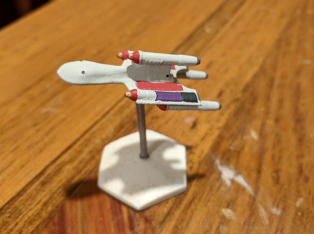 3788 Scale Romulan SparrowHawk-J Assault Cruiser in White Natural Versatile Plastic
