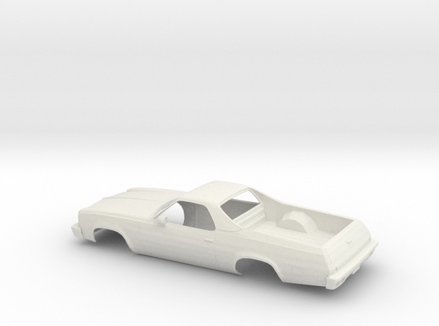 1/18 1973-76 Chevrolet El Camino Shell in White Natural Versatile Plastic