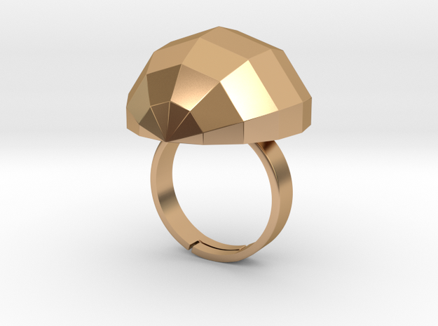 disco ball ring polished in Polished Bronze