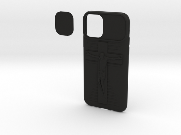 IPhone 11 Max Pro Jesus Cover in Black Natural Versatile Plastic