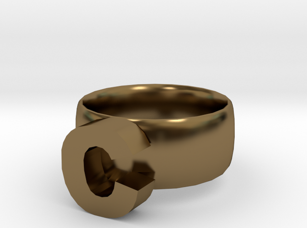 C Ring in Polished Bronze