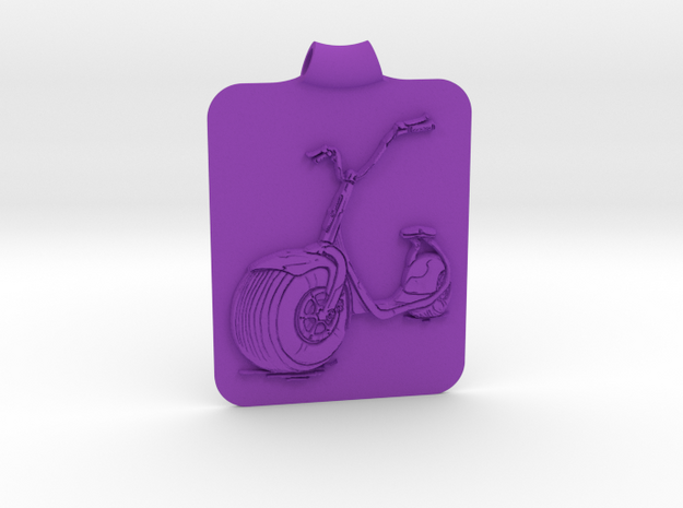 Scooter Key Fob in Purple Processed Versatile Plastic