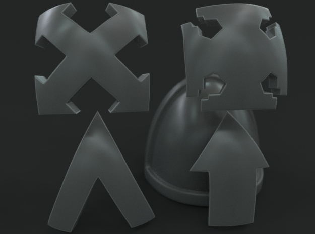 40-80x Squad Marking Emblem for Shoulder Pads in Tan Fine Detail Plastic: Large