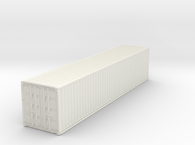 40ft Shipping Container 1/160 in White Natural Versatile Plastic